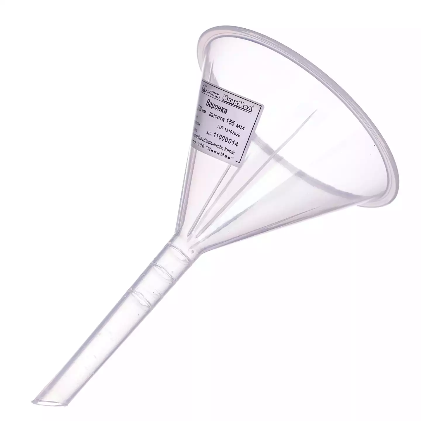 Воронка лабораторная, диаметр 90 мм, высота 155 мм, п/олипропилен