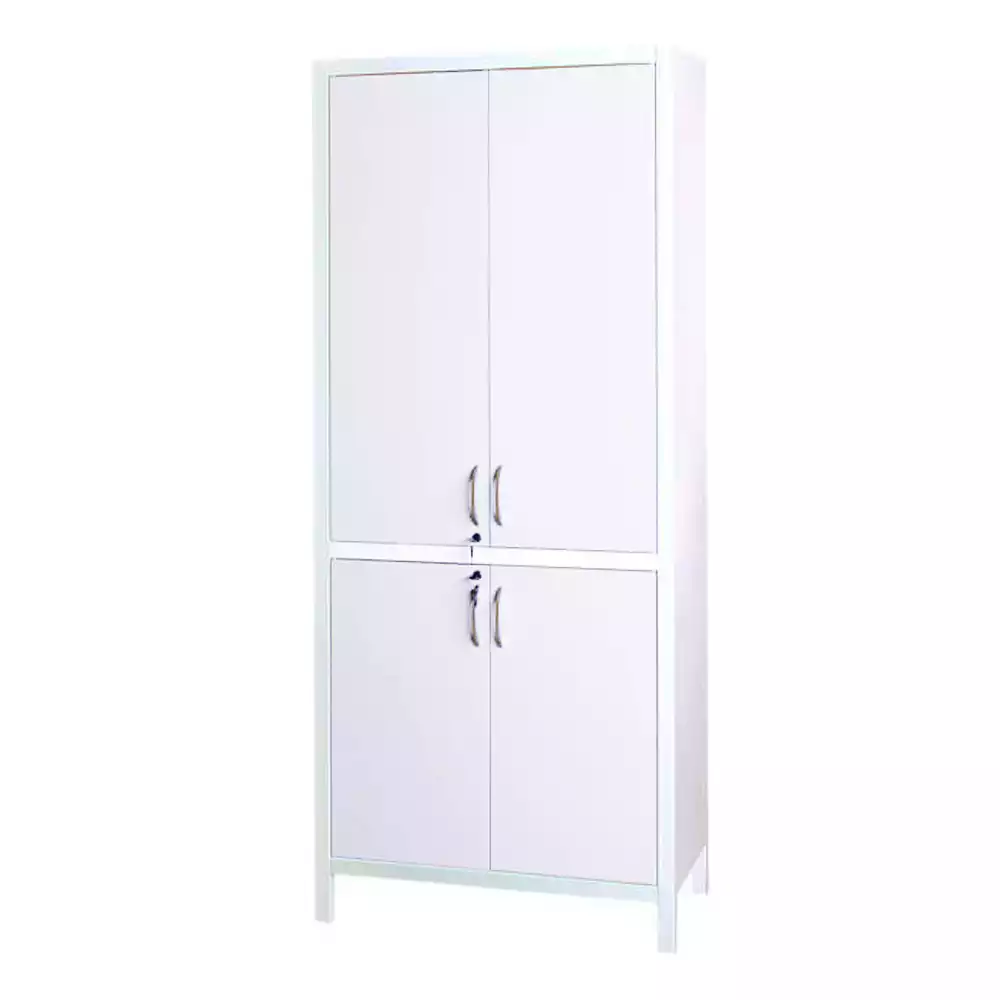 Шкаф медицинский ШМ-2.301-Айболит, металлический, для медикаментов (корпус белый, фасад белый)