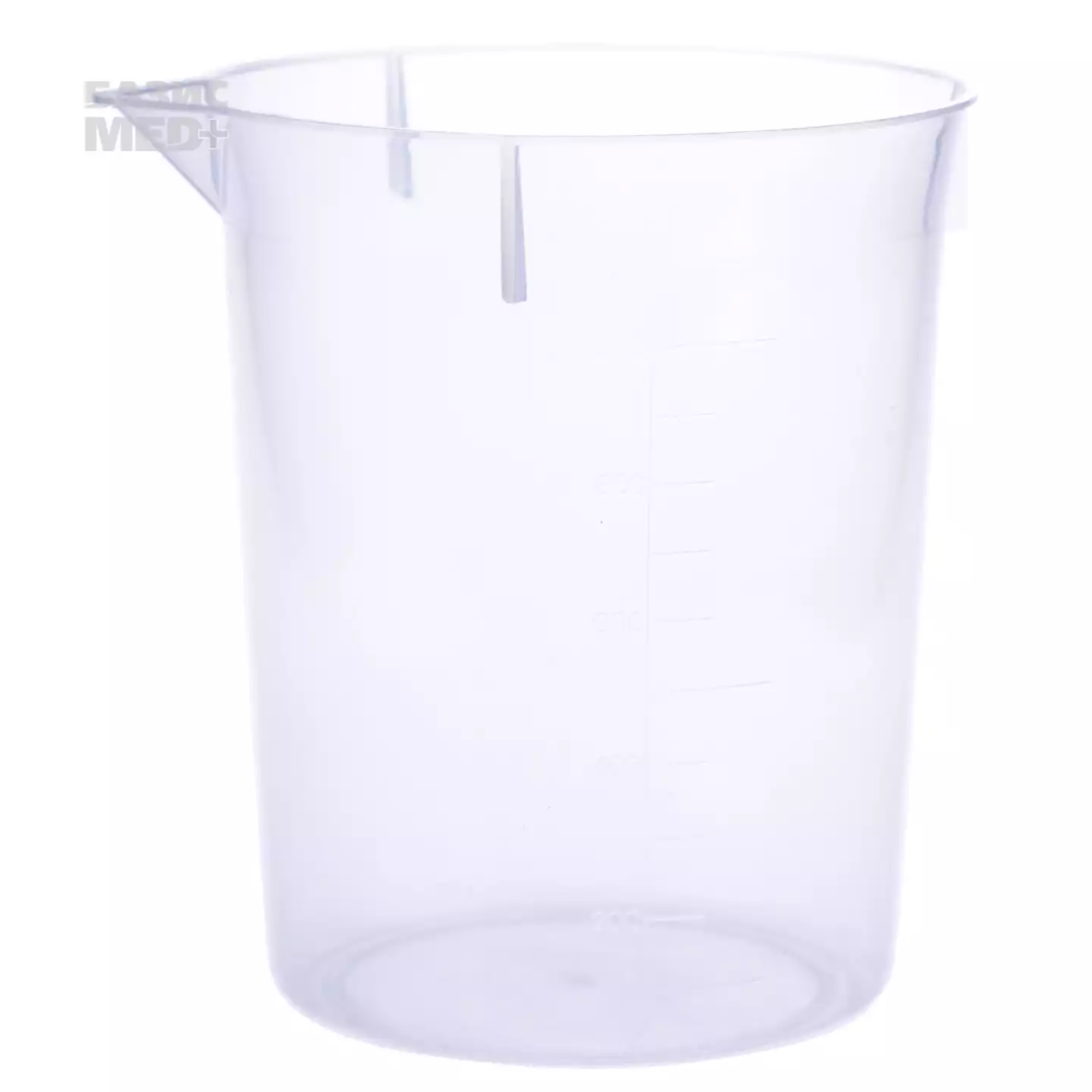 Стакан, объем 1000мл, с носиком, с делениями, пластиковый