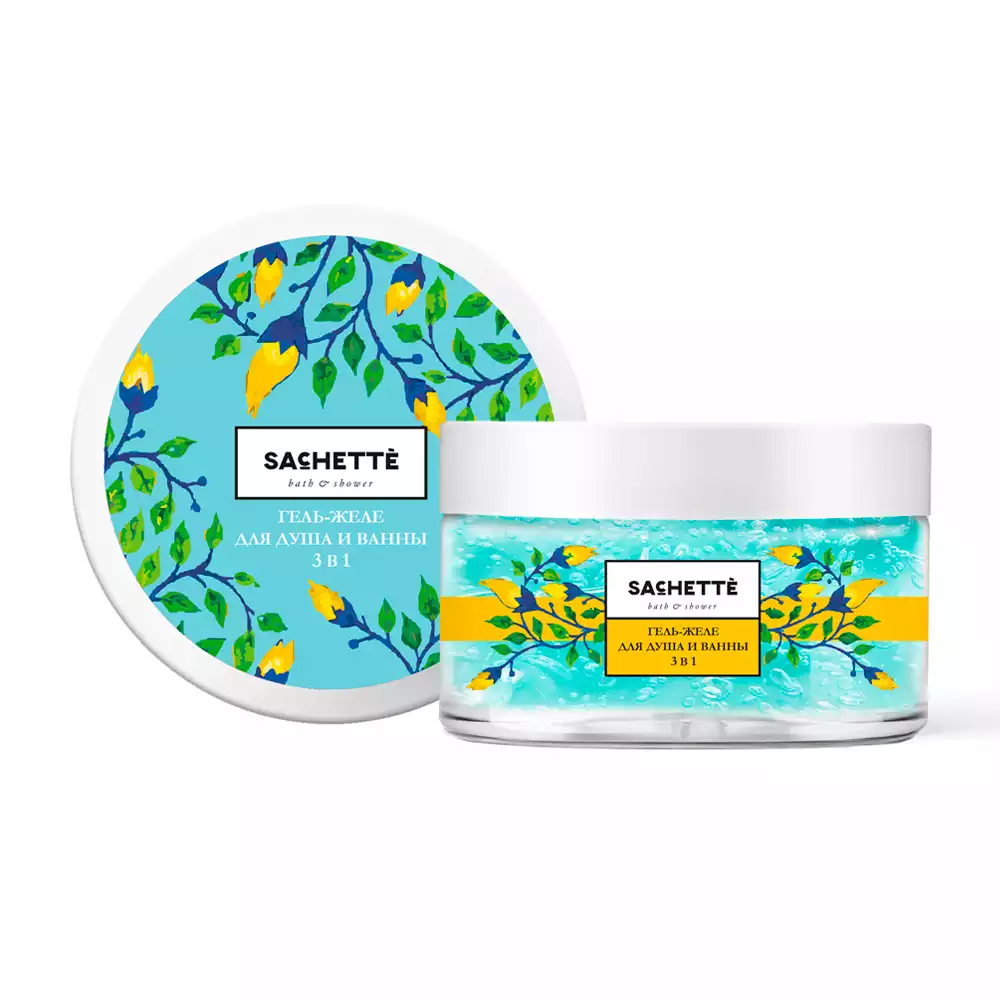 Гель-желе "SACHETTE Bath&Shower" 3 в 1 для душа и ванны, объем 300мл