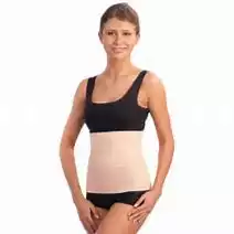 Пояс противорадикулитный Fosta, состоит из 26% ангоры, размер S/M (талия 60-80см), цвет белый, лёгкая компрессия и фиксация поясничного отдела позвоночника