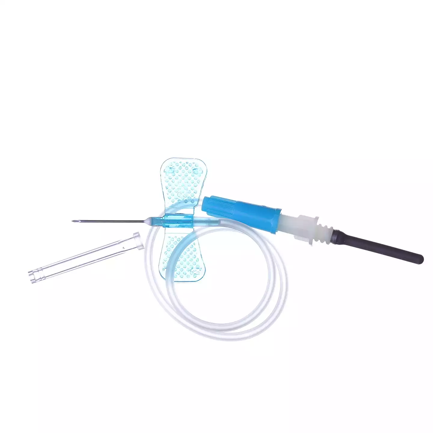 Игла - бабочка для взятия венозной крови с луер-адаптером Improvacuter 23G (0,6х19мм), длина трубки 19 см, стерильная, голубая