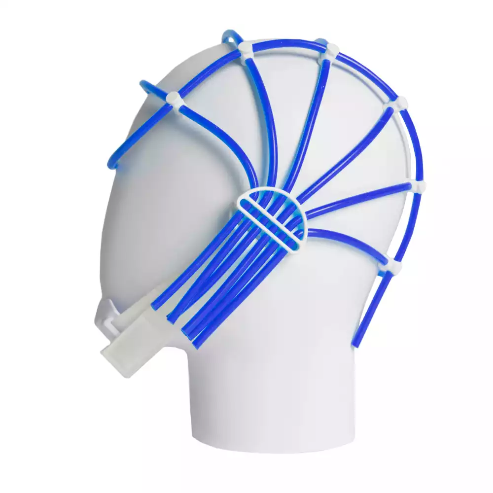 Шлем для ЭЭГ размер L (54-62) трубчатый, для фиксации электродов, синий