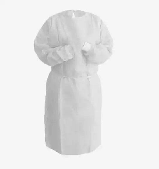 Халат хирургический ЕВРО, длина 140см, материал Спанбонд 20г/м2, размер 52-54, нестерильный, цвет белый