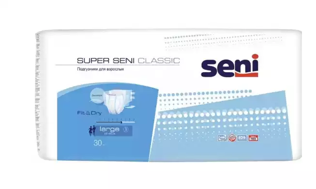 Подгузники для взрослых Super Seni Classic Large, 30 шт