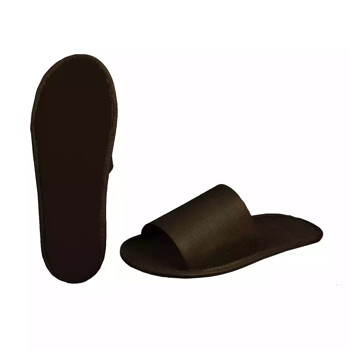 Тапочки из спанбонда. Эва антискользящая подошва, цвет коричневый, размер 37-43