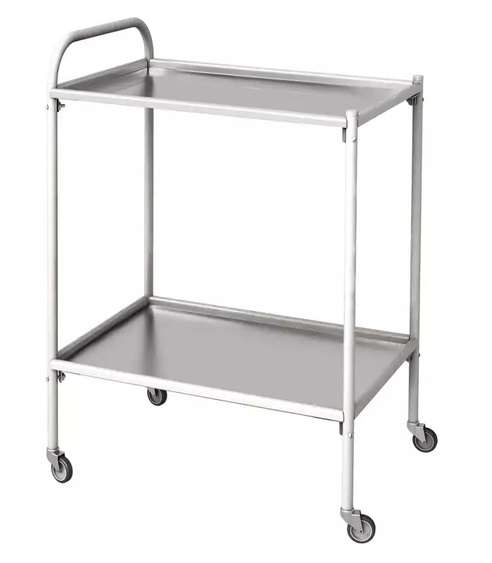 Столик МСК-501М процедурный перевижной с 2-мя полками (нерж.сталь), меб.колеса пластик, размер 640х420х860мм ( Внимание! 1 стол с царапинами на полке - цена 5800руб)