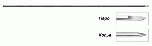 Спица для скелетного вытяжения гладкая, заточка перо, размер 1,2*150мм Артикул 3496-1